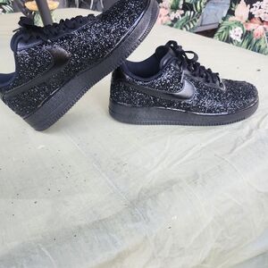 Men's Black Glitter Sneakers